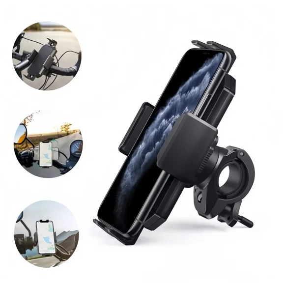 PRIME- Bicycle Handlebar Motor Bike 360 Phone Case Mount Holder For Mobile Phones Usa