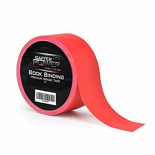 PRIME - Bookbinding Tape By Gaffer Power, Red Cloth Book Repair Tape Safe Cloth Library