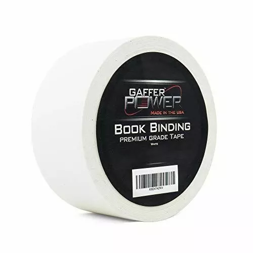 PRIME - Bookbinding Tape By Gaffer Power, White Cloth Book Repair Tape - 2" X 15 Yds
