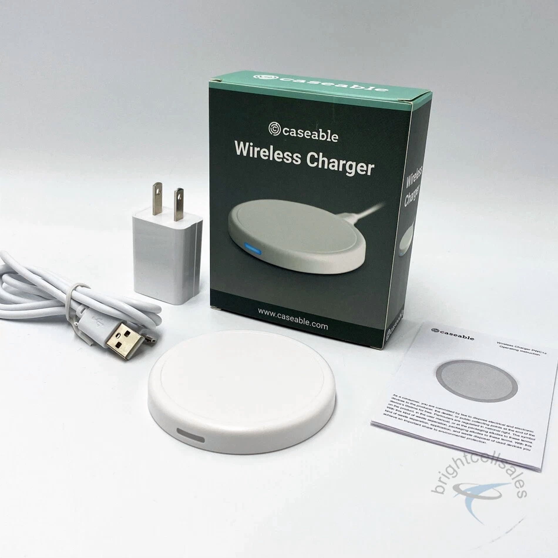 PRIME- Caseable Qi-Enabled Wireless Charging Pad Compact Thin Portable Phone Charger