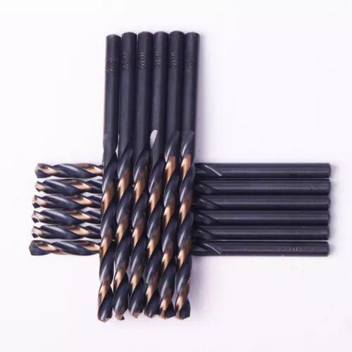 PRIME - Drillforce 12Pcs 7/32" Black Gold Drill Bits Set Hss Metal Woodworking Drill Bit