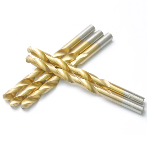 PRIME - Drillforce 5Pcs 1/2" Titanium Drill Bits Set Hss Metal Woodworking Drill Bit