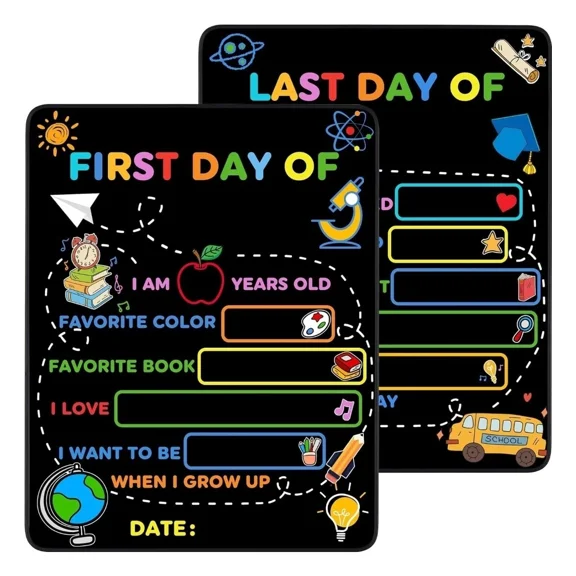 PRIME - First Day / Last Day Of School Double Sided Chalkboard Sign (14X11")