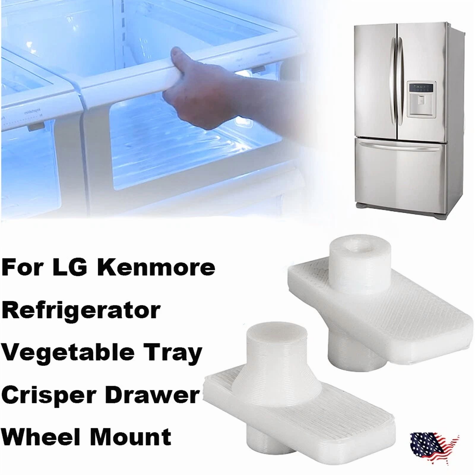 PRIME- For Lg Kenmore Refrigerator Vegetable Tray Crisper Drawer Wheel Mount Mcr620965