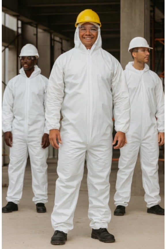 Protective Hazmat PPE Disposable Coverall Suit Sizes S, M, L, XL, 2XL, 3 XL, 4XL