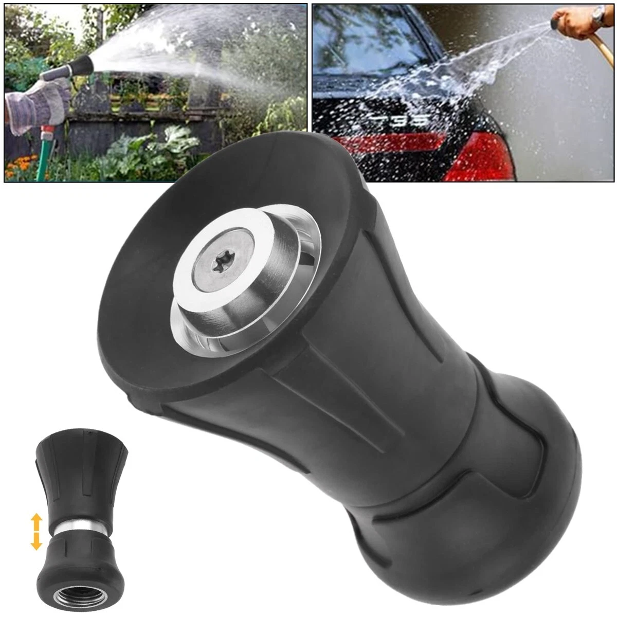 PRIME - Garden Hose Nozzle Water Sprayer Adjustable High Pressure Washer Spray Jet New
