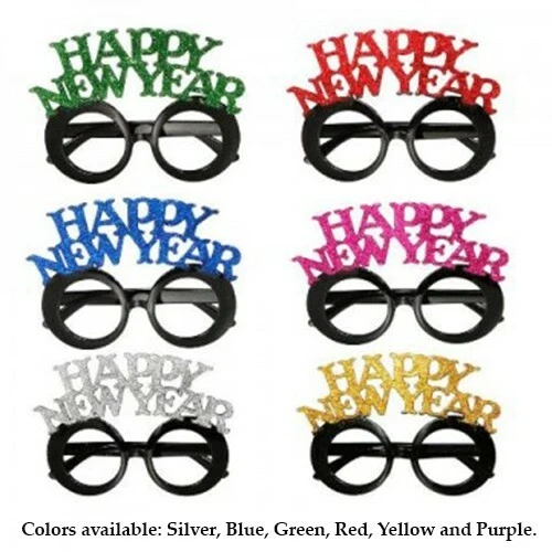 PRIME- Happy New Year Glitter Glasses Set Of 6. Great For Parties.