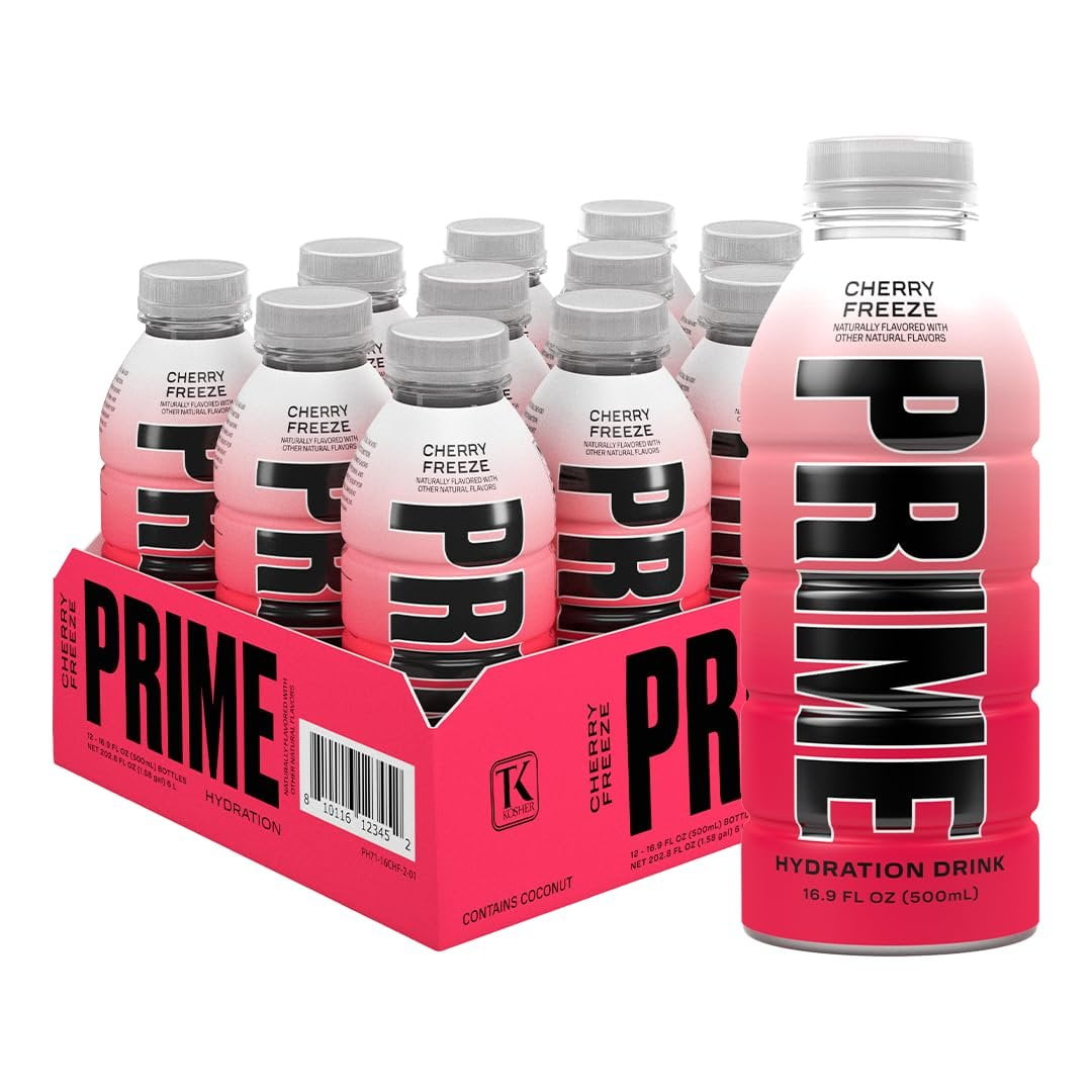 PRIME Hydration CHERRY FREEZE Sports Drinks Electrolyte Enhanced for