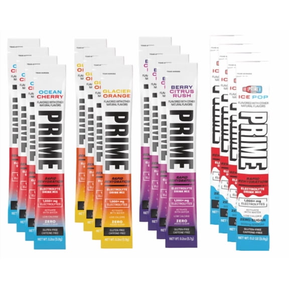 PRIME Rapid Rehydration Sticks Variety 15ct (3 Flavors) + 4 Mints