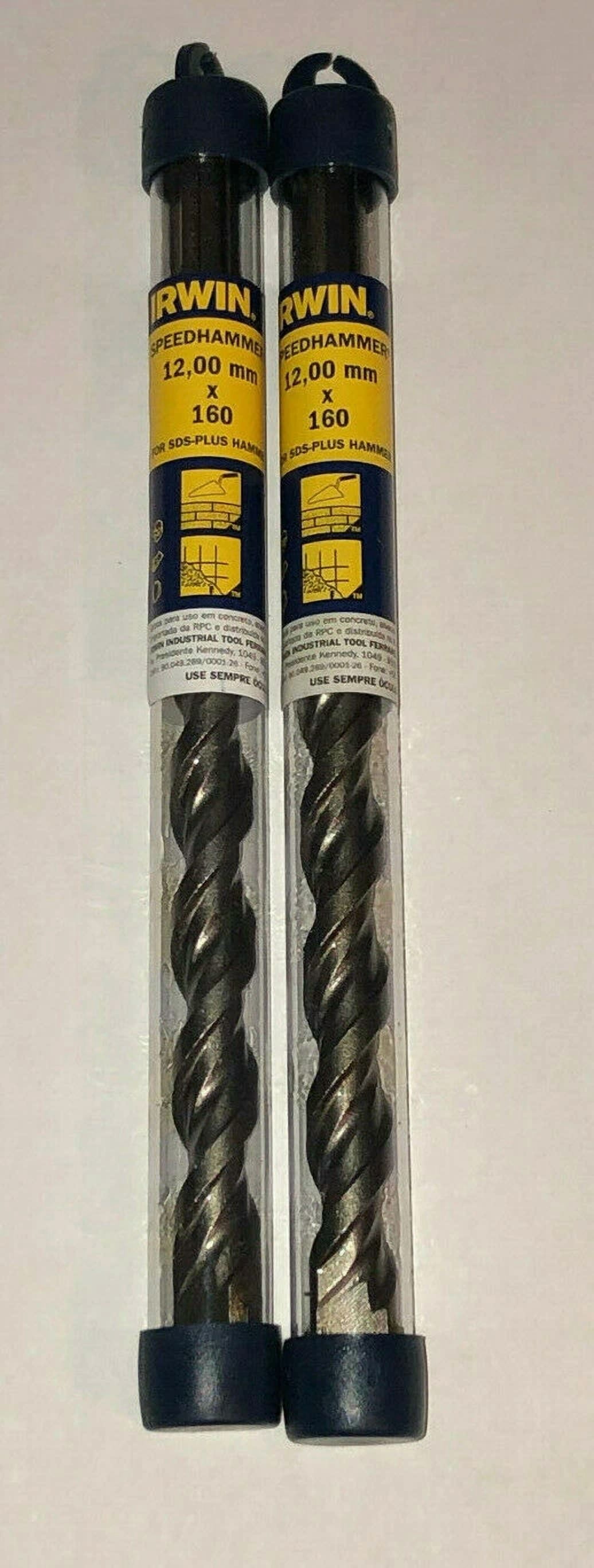 PRIME - Irwin 13103 Sds+ 12 X 160Mm (.47" X 6.3") Rotary Hammer Drill Bit, Set Of 2