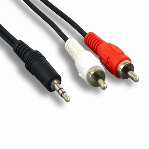 PRIME- Kntk 6 Inch 3.5Mm 1/8" Aux To 2 Rca Rw Y-Cable Audio For Car Tablet Phone Mp3 Pc