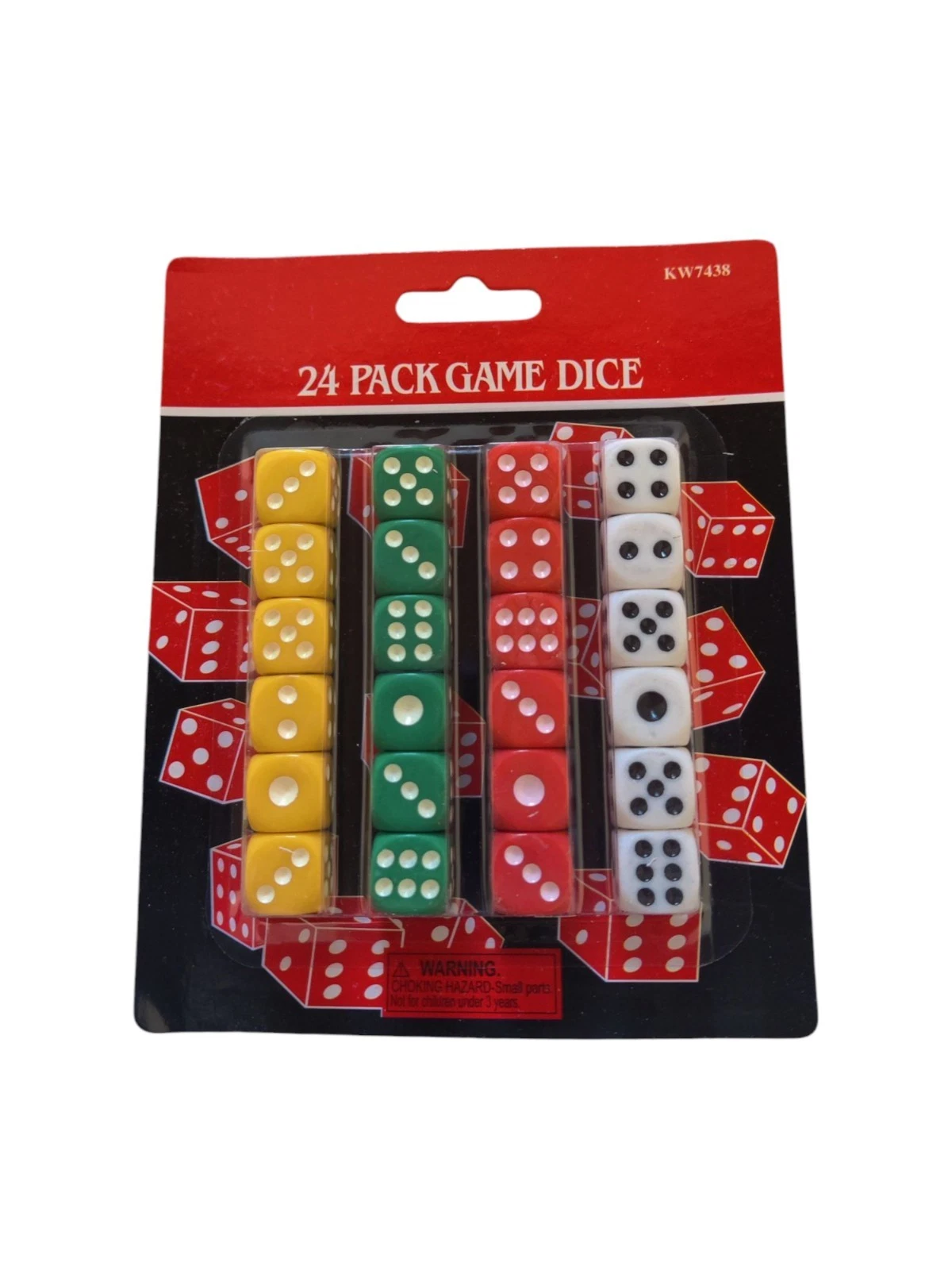 PRIME- Lot Of 24Pc Game Dice Six Sided 14Mm Multicolors