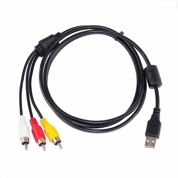 PRIME- New Usb A Male To 3 Rca Male Video Cable Television Audio Adapter Free Shipping
