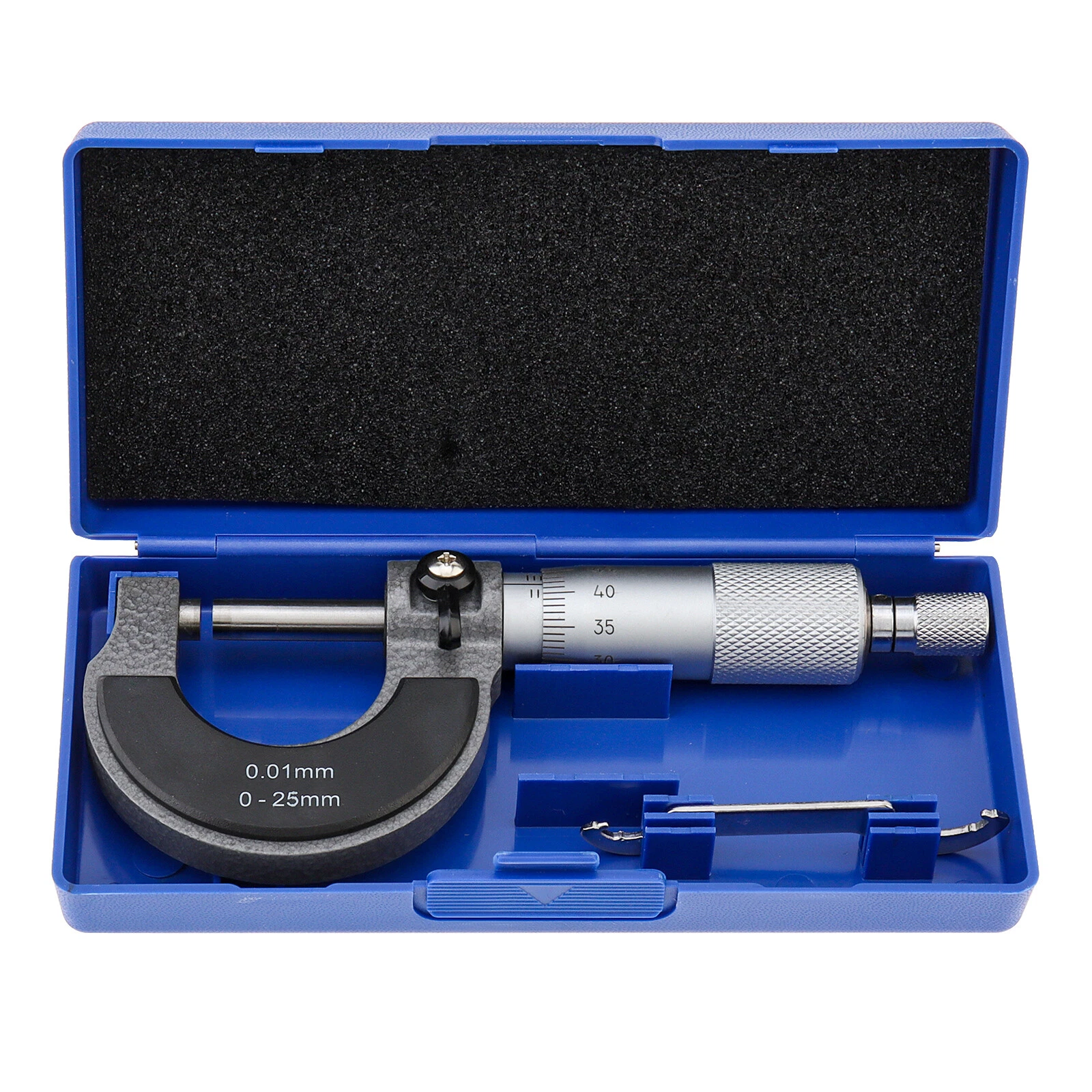 PRIME - Outside Micrometer 0-25Mm 0.01Mm Metric External Caliper With Zero Wrench Metric
