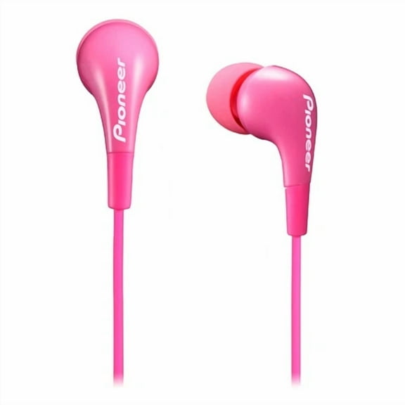 PRIME- Pioneer Se-Cl502 In-Ear Earbud Lightweight Headphones Crystal Clear Sound - Pink