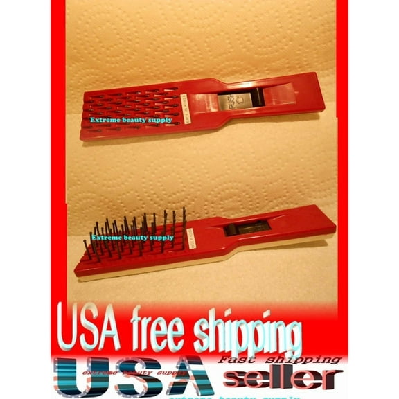 PRIME- Red Man Woman Slide Pocket Purse Portable Clean Styler Travel Hair Brush