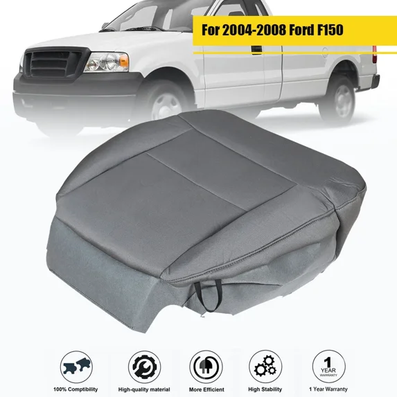 PRIME - Replacement Driver Side Cloth Bottom Seat Cover Gray For Ford F150 2004-2008 New
