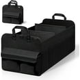 thumbnail image 1 of PRIME  Trunk Organizer for SUV, Collapsible Car Organizer with 12 Pockets, Non-Slip Bottom, Storage Organizer for Sedan, Van, Jeep, Grocery, Car Accessories, Large 3 Compartments, Black,32"×13"×12", 1 of 14