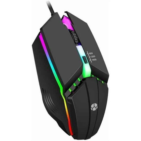 PRIME - Wired Gaming Mouse, Optical Usb Mice For Laptop/Desktop, 800 To 1600 And Rgb