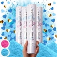 thumbnail image 1 of PrimePure Gender Reveal Confetti Cannon, Blue Paper Hearts & Powder, 4 Pack, 1 of 7