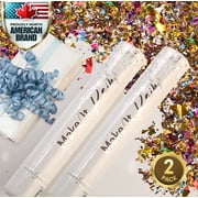 PrimePure Confetti Party Cannon – 2 Pack, Multicolor, Metallic Mylar Confetti