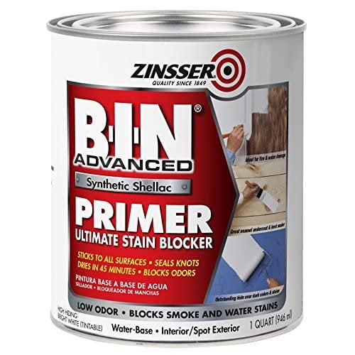 Zinsser Bin Primer Advanced - Quick Dry, White - 1 Quart — Home & Garage Storage, Stackable Design