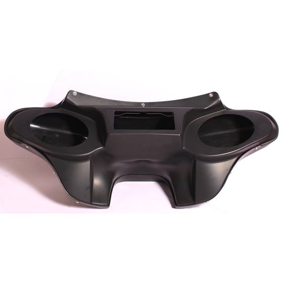 PRIMER BLACK BATWING FAIRING WINDSHIELD for Harley Davidson FLD Dyna Switchback 2012-2016 Single Din Radio Design and 6X9" Speakers Holes