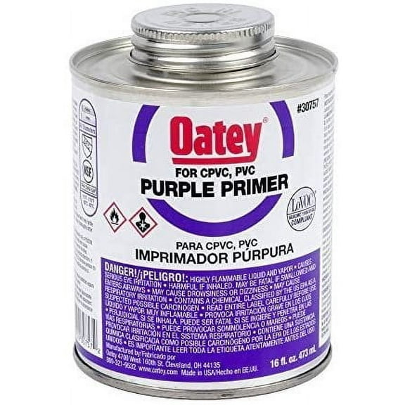 Oatey Primer PVC Purple - Multicolor, 16 Oz