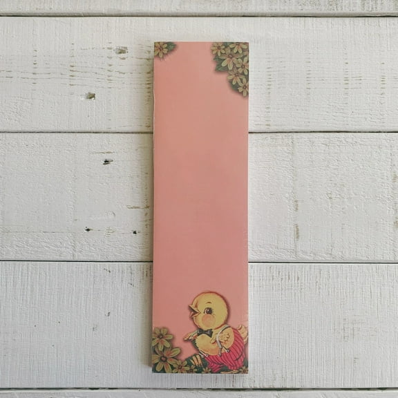 PRIMITIVES BY KATHY Chick Magnetic List Notepad | 9.5" x 2.75" | Holds to Fridge with Strong Magnet