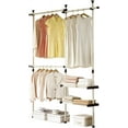 PRINCE HANGER, Double 2 Tier Hanger & Shelves, Clothing Rack, Closet