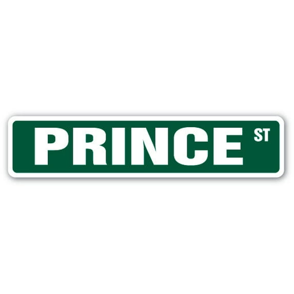 PRINCE Street Sign Childrens Name Room Sign | Indoor/Outdoor | 36" Wide