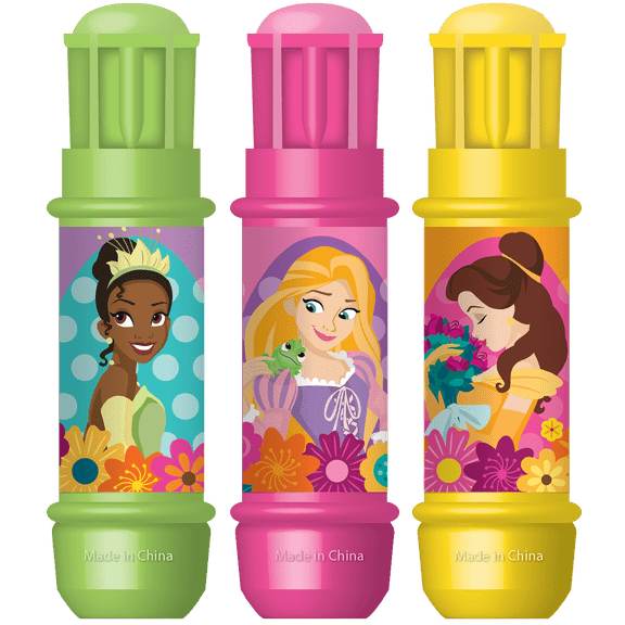 Disney Princess 3 pack Sidewalk Chalk with Holders, Ages 3+