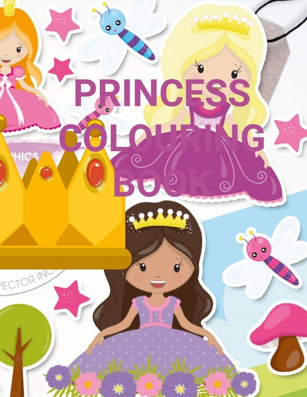 PRINCESS COLOURING PAGES for KIDS, (Paperback)