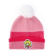 Princess Peach Girl's Beanie Hat and Gloves Set, 2-Piece