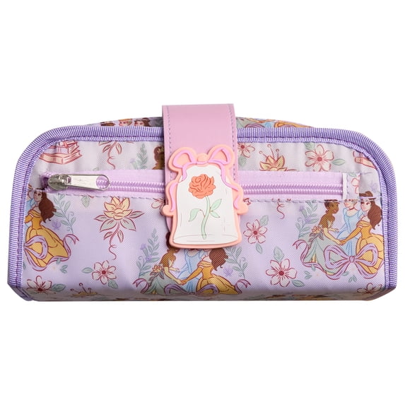 Disney Princess Utility Pencil Pouch with Zipper Closure, Purple