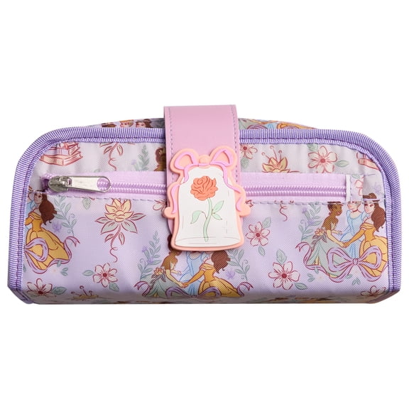 Disney Princess Utility Pencil Pouch with Zipper Closure, Purple