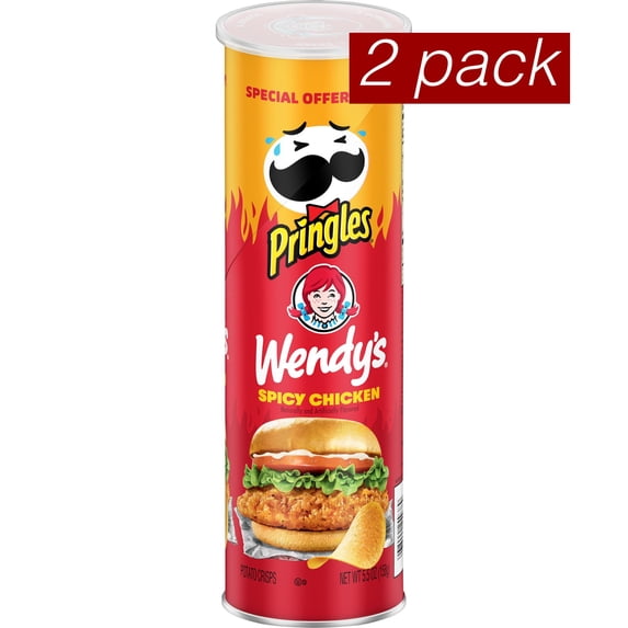 PRINGLES WENDY'S SPICY CHICKEN (2 PACK )