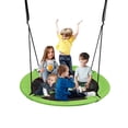 thumbnail image 1 of PRINIC 43" Saucer Tree Swing for Kids, Waterproof Flying Saucer Swing with Swivel, Hanging Straps, Adjustable Ropes, Round Mat Spinner Swing for indoor/playground swing set, Green, 1 of 8