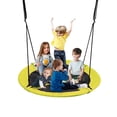 thumbnail image 1 of PRINIC 43" Saucer Tree Swing for Kids, Waterproof Flying Saucer Swing with Swivel, Hanging Straps, Adjustable Ropes, Round Mat Spinner Swing for indoor/playground swing set, Yellow, 1 of 8