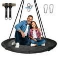 thumbnail image 1 of PRINIC 43" Saucer Tree Swing for Kids, Waterproof Flying Saucer Swing for indoor/playground Textilene fabric seat & Stainless steel frame, 1 of 11
