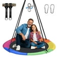 thumbnail image 1 of PRINIC 43" Saucer Tree Swing for Kids, Waterproof Flying Saucer Swing for indoor/playground Textilene fabric seat & Stainless steel frame, 1 of 10