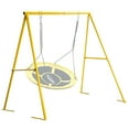 thumbnail image 1 of PRINIC A Frame Swing Stand Heavy Duty Sturdy Metal Frame Large Size with Ground Anchored All Weather Usage for Backyard, 71" Height Holds Up to 550lbs (Swing NOT Included), 1 of 10