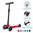 thumbnail image 1 of PRINIC Kick Scooter for Kids with 3 Light Up Wheels and Adjustable Height for 2-7 Years Old Ages Girls and Boys Toddlers & Children, Lean to Steer, 3-wheeled Scooters, 1 of 8