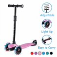 thumbnail image 1 of PRINIC Kick Scooter for Kids with 3 Light Up Wheels and Adjustable Height for 2-7 Years Old Ages Girls and Boys Toddlers & Children, Lean to Steer, 3-wheeled Scooters, 1 of 9