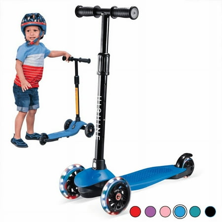 PRINIC Lightweight Child Unisex 3-Wheel Kick Scooter, Blue, 5 lbs