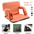 thumbnail image 2 of Home-Complete Stadium Seat Chair- Wide Bleacher Cushion With Padded Back Support, Armrests, 6 Reclining Positions And Portable Carry Straps 2 of 11