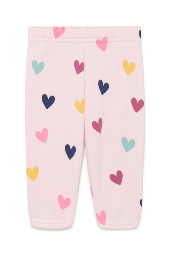 Baby Girls Printed Fleece Joggers, Sizes 6M-24M
