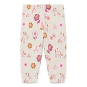 Garanimals Baby Girls Printed Fleece Joggers, Sizes 6M-24M