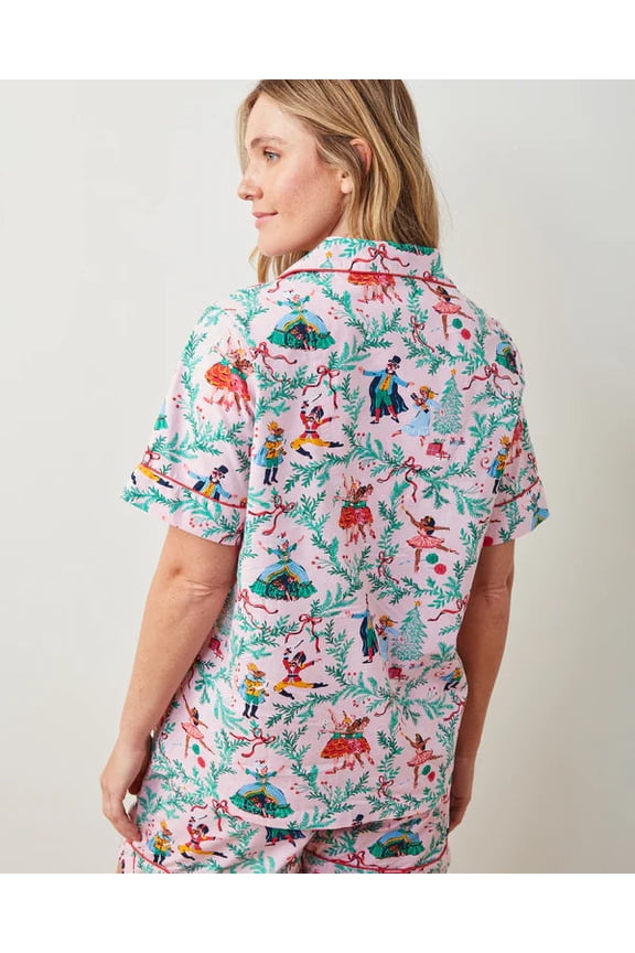 PRINT FRESH Short PJ Set in Nutcracker Dreams
