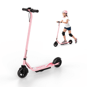 PRINTE N65 Foldable Electric Scooter for Kids and Teens Age of 8+ with 6.5 Tires, 250W 9mph, 3 Riding Modes, Pink UL2272
